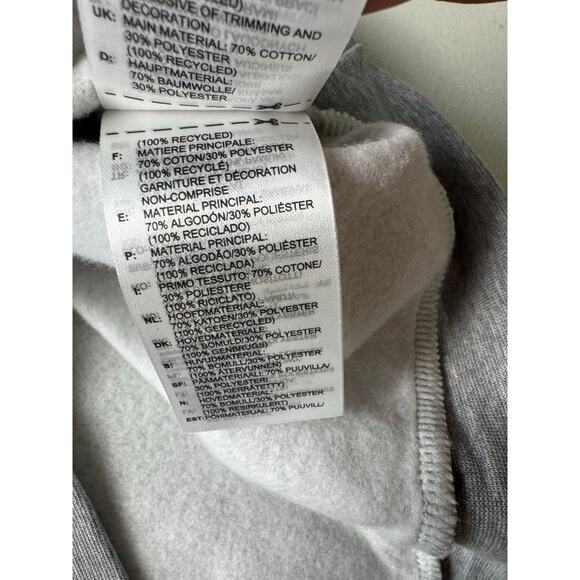 adidas Women's Essentials Feel Cozy Logo Fleece Sweatshirt NWT GREY SIZE XS - Picture 8 of 10